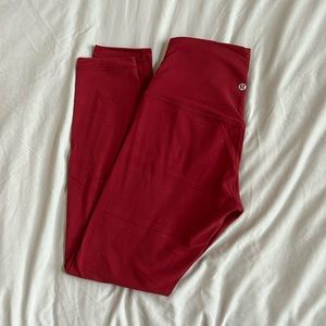 Lululemon cherry red align 7/8 length leggings